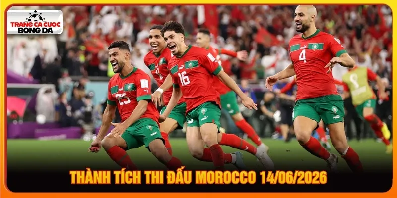 Thành tích thi đấu Morocco 14/06/2026