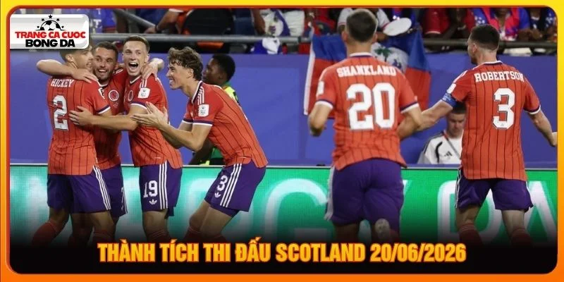 Thành tích thi đấu Scotland 20/06/2026 Thành tích thi đấu Scotland 20/06/2026